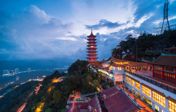 sunset hour at Chin Swee Temple Genting Highland